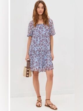 Madewell puff sleeve mini dress